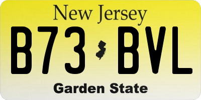 NJ license plate B73BVL