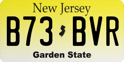 NJ license plate B73BVR