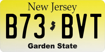NJ license plate B73BVT