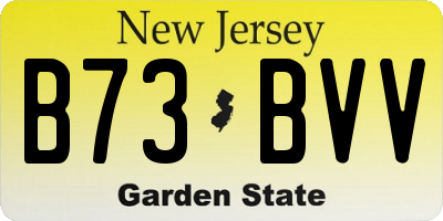 NJ license plate B73BVV