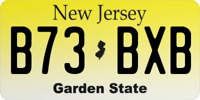NJ license plate B73BXB