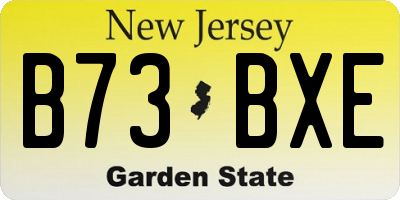 NJ license plate B73BXE