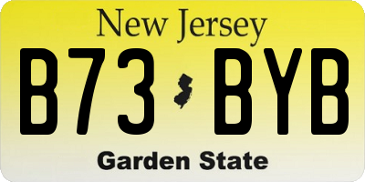 NJ license plate B73BYB