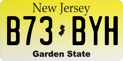 NJ license plate B73BYH
