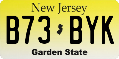 NJ license plate B73BYK