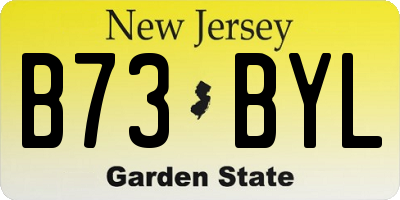 NJ license plate B73BYL