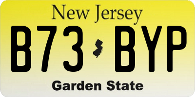 NJ license plate B73BYP