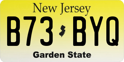 NJ license plate B73BYQ