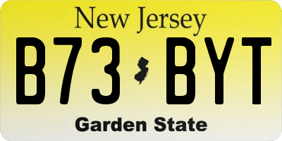 NJ license plate B73BYT