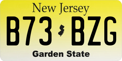 NJ license plate B73BZG