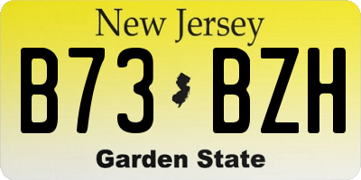 NJ license plate B73BZH