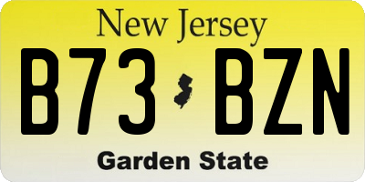 NJ license plate B73BZN