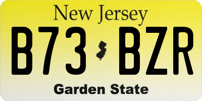 NJ license plate B73BZR