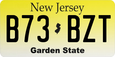 NJ license plate B73BZT