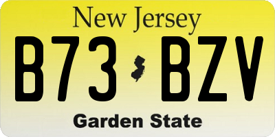 NJ license plate B73BZV