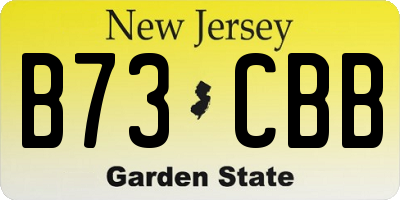 NJ license plate B73CBB