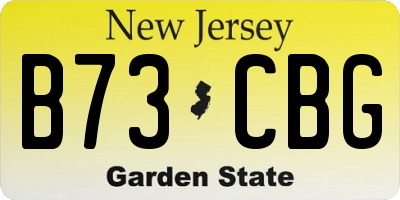 NJ license plate B73CBG