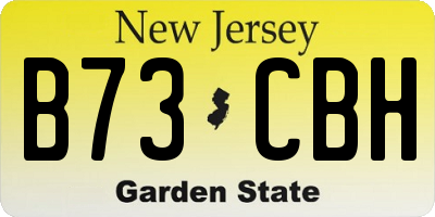 NJ license plate B73CBH