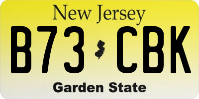 NJ license plate B73CBK