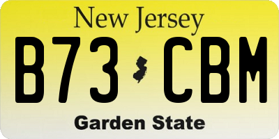 NJ license plate B73CBM