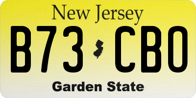 NJ license plate B73CBO