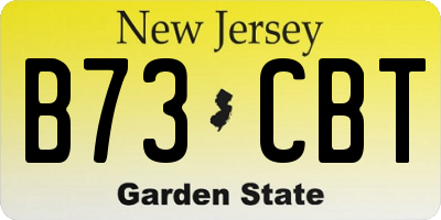 NJ license plate B73CBT