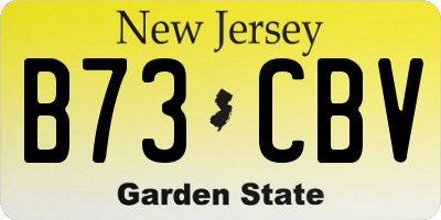 NJ license plate B73CBV