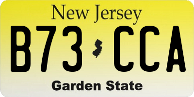 NJ license plate B73CCA