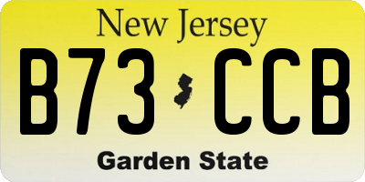 NJ license plate B73CCB