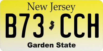 NJ license plate B73CCH