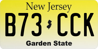 NJ license plate B73CCK