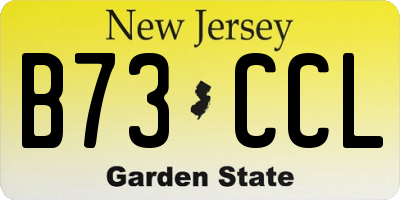 NJ license plate B73CCL