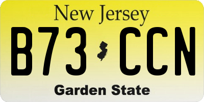 NJ license plate B73CCN