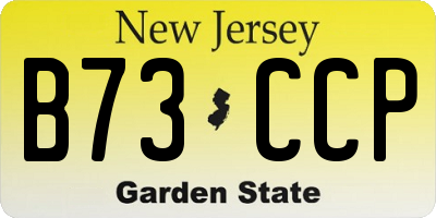 NJ license plate B73CCP