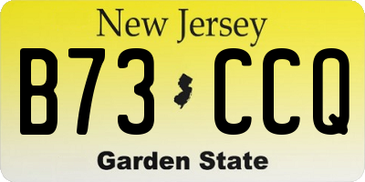 NJ license plate B73CCQ