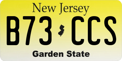 NJ license plate B73CCS