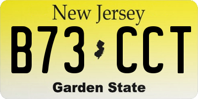 NJ license plate B73CCT