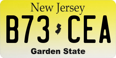 NJ license plate B73CEA