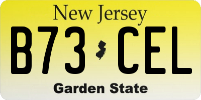 NJ license plate B73CEL