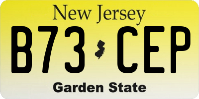 NJ license plate B73CEP