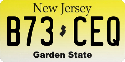 NJ license plate B73CEQ