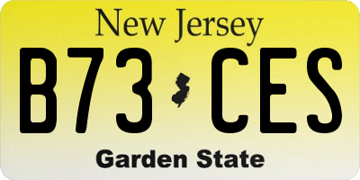 NJ license plate B73CES