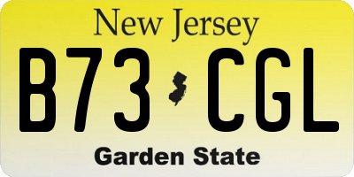 NJ license plate B73CGL