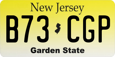 NJ license plate B73CGP