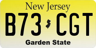 NJ license plate B73CGT
