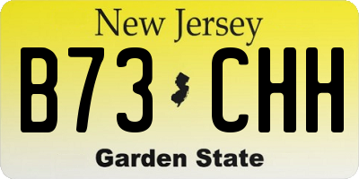 NJ license plate B73CHH