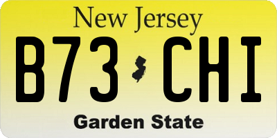 NJ license plate B73CHI