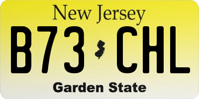 NJ license plate B73CHL