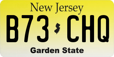 NJ license plate B73CHQ