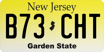 NJ license plate B73CHT